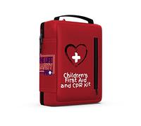Kit portátil de primeros auxilios y RCP para niños, ideal para el hogar, coche, escuela, camping y viajes, vendajes sin látex - Guía de primeros auxilios personalizada de The Life Safety Pro