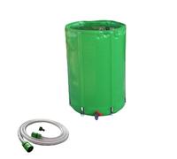 Kit portátil de recolección de Agua de Lluvia para jardín, Barril Plegable de 1000 litros con Soporte y Grifo. Solución práctica para la recolección de Agua de Lluvia en