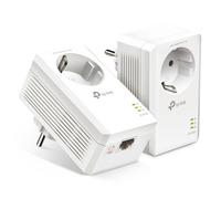 Kit Powerline Gigabit AV1000 de TP-Link con tomas de corriente 2 adaptadores, hasta 1.000 Mbit/s, estándar HomePlug AV2