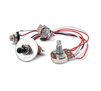 Kit precableado de arnés de cableado de guitarra eléctrica Alnicov, interruptor de palanca de 3 vías, 1 volumen, 1 tono, 500K, conector de potenciómetro para guitarra eléctrica