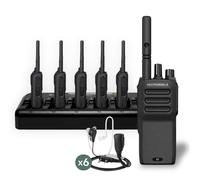 Kit PREMIUM de Motorola R2 UHF Digital + Multicargador + 6 Auriculares Bodyguard