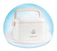 Kit Primeros Auxilios，Botiquin Vacio，Botiquin casa，Material PP, Estilo Cálido Y Lindo, Esquinas Redondeadas, gran Capacidad, en Capas, Adecuada para Familias Y Empresas(Beige,Small)