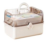 Kit Primeros Auxilios，Botiquin Vacio，Botiquin Casa，Material PP, Mayor Capacidad/compartimento de Almacenamiento/visibilidad Transparente, Imprescindible para Familias Y Empresas.(Large)