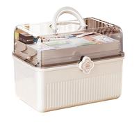 Kit Primeros Auxilios，Botiquin Vacio，Botiquin Casa，Material PP, Mayor Capacidad/compartimento de Almacenamiento/visibilidad Transparente, Imprescindible para Familias Y Empresas.(Medium)