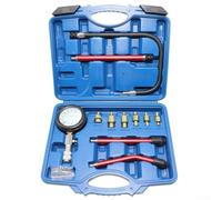 Kit probador de compresión de cilindro, herramienta de diagnóstico automotriz de doble propósito para automóviles y motocicletas, medidor de presión del motor de 0-20 bar con M8/M10/M12/M14