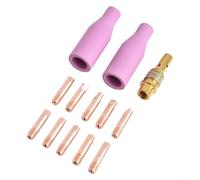 Kit profesional de accesorios de antorcha de soldadura de 13 piezas para antorcha MIG 15AK con soporte de boquilla de cerámica y puntas de contacto de tamaño 0 6, 0 8, 0 9, 1 0, 1 2 mm (0,6 mm)