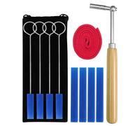 Kit profesional de afinación de piano de 13 piezas, kit de silencio de martillo de afinador de piano, herramientas de palanca de afinación de piano con bolsa de terciopelo, fieltro largo y silenciador