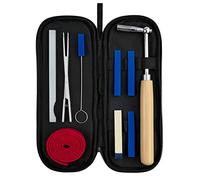 Kit profesional de afinación de piano, herramientas de afinación de piano, herramientas de afinación de piano portátiles con tira de temperamento de fieltro y funda, 10 piezas
