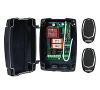 Kit profesional de central de maniobras para motores a 220v de puertas enrollables y persianas, con receptor de radio multimarca incorporado, con 2 mandos a distancia código evolutivo. Alta calidad.