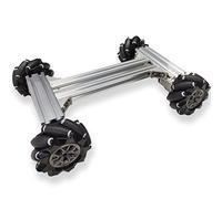 Kit profesional de chasis de coche robot de metal inteligente 4WD con ruedas Mecanum de 97 mm, plataforma móvil robótica de control remoto, para AGV, kits de ciencia educativa escolar, experimento de