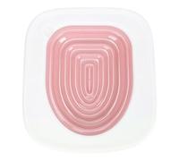 Kit Profesional de Entrenamiento para IR al baño para Gatos con Bandeja Azul - Asiento de Orinal Reutilizable para enseñar a los Gatos a Usar el baño Humano, de transición de (Rosa)
