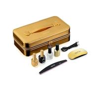 Kit profesional de gel de uñas Apres Nail Gel-X™ con ligadura de pH, base de gel no ácido, luz LED X-Lite, borde esmerilado de grano 100/180 y funda negra de barniz vegano