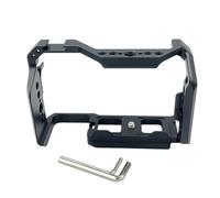 Kit profesional de jaula de cámara de aluminio integrado para zapata fría QDs interfaces correas agujeros para ZV-E10 II abrazadera de cable con tornillo de pulgar