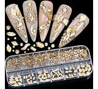 Kit Profesional De Para Uñas Múltiples Formas Parte Posterior Plana Para Diamantes Imitación Decoración Artística Brillante Accesorios Bricolaje Con Cristales Almacenamiento