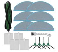 Kit profesional de piezas de repuesto para Roomba 105 y para combo, incluye 16 artículos esenciales cepillo principal, paño de fregona, cepillos laterales y filtro