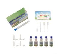 Kit profesional de prueba de suelo con líquidos Npk Ph para jardín, agricultura, cuidado del césped, análisis de nutrición de plantas, incluyendo reactivos y tubos como se muestra