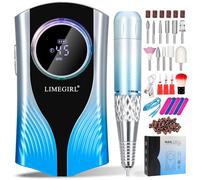 Kit profesional de taladro eléctrico recargable para uñas, 40000 rpm, portátil, lima de uñas E, máquina eléctrica para uñas acrílicas, lima de uñas inalámbrica para pulir, dar forma, quitar uñas de