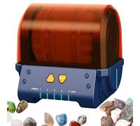 Kit Profesional De Vaso De Roca, Máquina De Pulido De Joyería Eléctrica Con Cubierta De Partición Y Barril De Pulido De Pegamento, Rueda De Piel De Piel, Para Cristales De Bricolaje