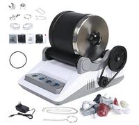 Kit Profesional de Vaso de Roca, Molinillo eléctrico de Gemas con Botones de Temporizador, Molinillo de Gemas eléctrico Desmontable y Kit de Pulido, máquina pulidora de Piedra
