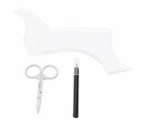 Kit profesional para modelar barba: tijeras precisas, peine de acero inoxidable, pluma delineadora y guía de corte, diseño ergonómico para hombres exigentes