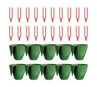 Kit Propagación Fresas Con Vasos Con 20 Horquillas De Estolones,