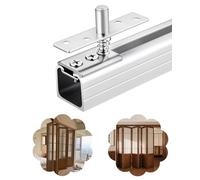 Kit Puerta Corredera Herrajes para Puerta de Armario Plegable Corredera, Carril Reemplazo para Puertas Plegables Dormitorio, Patio y Sala Estar, Riel para Gabinete(1.5m/59in track for 2 doors)