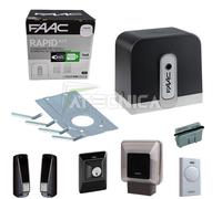 Kit Puerta Corredero faac Rapid Kit Safe 105083 Automatización 800kg 24V Cyclo
