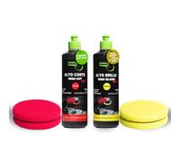 Kit pulimento coche alto corte y alto brillo con esponjas 150 mm quita arañazos metal guard convertidor de oxido eliminador de oxido kit limpieza coche detailing pulidora polish reparador | GUBOSA
