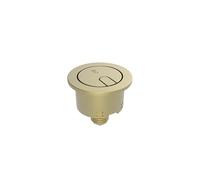 Kit pulsador de descarga Plus D8 Ø48 mm en acabado oro cepillado. Recambio para mecanismo de cisterna con diseño elegante y medida de diámetro 48 mm. Referencia AH00112VAR.