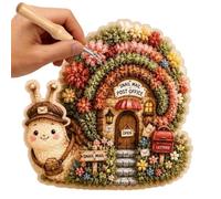 Kit Punch Needle Suministros Para Manualidades DIY Cabaña De Tela 3D