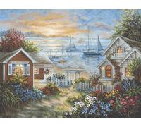 Kit Punto de Cruz Calma Frente al Mar