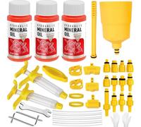 Kit Purgado Frenos para Shimano, MAGURA, TEKTRO, TRP Gama de Frenos de Disco Hidráulicos, con 180 ML de Aceite Mineral líquido de Frenos