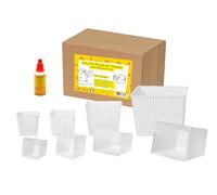 Kit Quesero - 30 Moldes en 4 Tamaños + Cuajo de Ternera 30 ml para Elaboración Casera de Queso