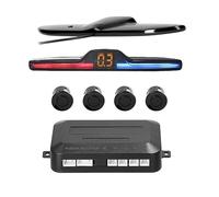 Kit Radar Marcha Atrás para Coche Sensor Aparcamiento con 4 Indicadores Distancia Sensores De Aparcamiento(Negro)
