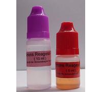 Kit rápido para drogas con escala de colores. Este kit de prueba 1 contiene el reactivo de Simon (10 y 5 mL) para realizar el test de Simon. Para aprox. 50 pruebas. Detecta éxtasis, MDA, MDMA, MDE