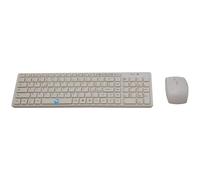 Kit Ratón Y Teclado Wireless Layout Italiano Ita Qwerty Wifi Blanco Universal