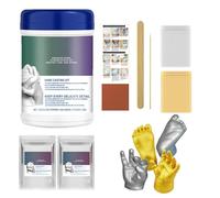 Kit realista de huellas a mano para bebés | Yeso ajustable de París para manualidades | Herramienta de moldeo de esculturas | Polvo de fundición de para niños pequeños, niños y parejas