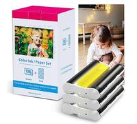 Kit Recambio Cartuchos + Papel Foto Sustitutivo KP-108IN para Canon Selphy | repuesto para KP-108IN,compatible con Canon Selphy CP1300/CP1200/CP1000/CP910/CP800/CP810.