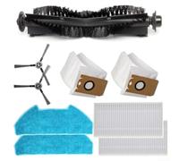 Kit Recambio para redkey R10 Cepillo Lateral Filtro Kit Recambio | Cepillo lateral giratorio, filtro HEPA, paño microfibra, bolsa sellada, profunda bordes