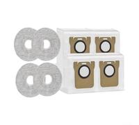 Kit Recambio para xiaomi 5 PRO OV21CN 8 Piezas para filtro para mopa | 8 piezas totales, 4 para polvo, 4 mopas microfibra, para ajuste perfecto OV21CN, eficiente