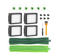 Kit Recambios Repuestos para iRobot Roomba Series e/I, Accesorios Compatible con i7 i7+ i3 i3+ i4 i4+ i6 i6+ j7 j7+E5 E6, 2 Cepillos de Goma, 4 Filtro, 6 Cepillos Laterale, Aspiradora de Accesorios