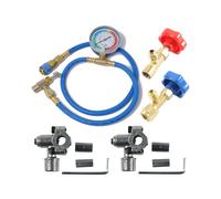 Kit Recarga Freón para Refrigerador R134A con Manómetro, Kit Manguera Medición Aire Acondicionado para Automóvil, para Automóviles, Motocicletas,