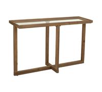 Kit recibidor de madera y cristal marron