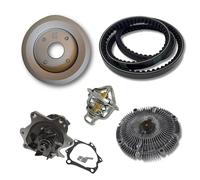 Kit refrigeración motor compatible con Nissan Patrol RD28 RD28T RD28TI 260 Y60 Y61 polea reducida + termostato 76 grados + viscoso + bomba agua 8 palas