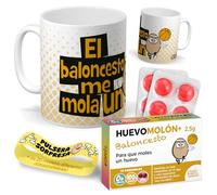 Kit regalo personalizado para aficionados al baloncesto | Taza El baloncesto me mola un huevo + Caramelos divertidos + Pulsera sorpresa | Regalo deporte, divertido y original para cumpleaños, navidad…