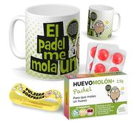 Kit regalo personalizado para aficionados al padel | Taza El padel me mola un huevo + Caramelos divertidos + Pulsera sorpresa | Regalo deporte, divertido y original para cumpleaños, navidad…