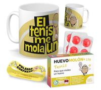 Kit regalo personalizado para aficionados al tenis | Taza El tenis me mola un huevo + Caramelos divertidos + Pulsera sorpresa | Regalo deporte, divertido y original para cumpleaños, navidad…
