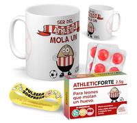 Kit regalo personalizado para aficionados del Athletic | Taza Ser del Athletic mola un huevo + Caramelos divertidos + Pulsera sorpresa | Regalo futbol, divertido y original para cumpleaños, navidad.