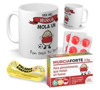 Kit regalo personalizado para aficionados del Murcia | Taza personalizada Ser del Murcia mola un huevo + Caramelos divertidos + Pulsera sorpresa | Regalo para Murcianos, fútbol, Navidad