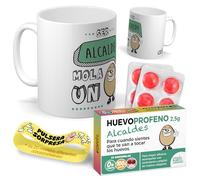 Kit regalo personalizado para alcaldes | Taza Ser alcalde mola un huevo + Caramelos divertidos + Pulsera sorpresa | Regalo divertido, original y único para cumpleaños, navidad…